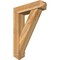 Ekena Millwork Traditional Arts and Crafts Rough Sawn Bracket w/ Offset Brace, Western Red Cedar, 8"W x 32"D x 44"H BKT0806X32X44TRA03RWR - alternate 1